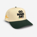Creator Snapback (Off white w Green Brim)