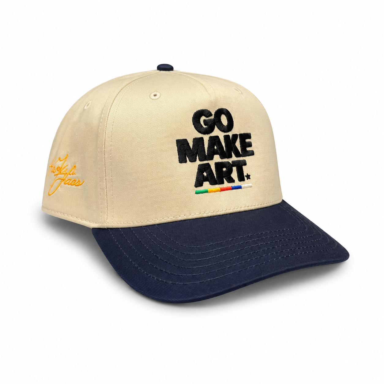 Creator SnapBack (off white w navy brim)