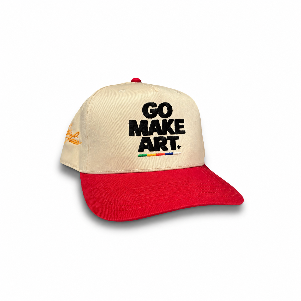 Creator Snapback (Off white w Red Brim)